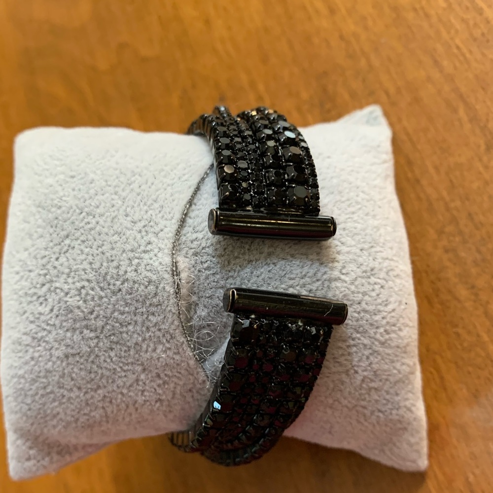 Black Rhinestone Bangle - Picture 2 of 2